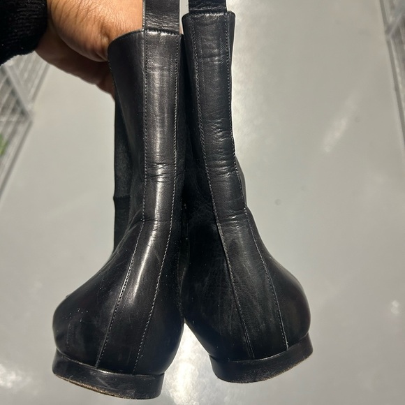 Bally black leather boots made in italy - Picture 5 of 8